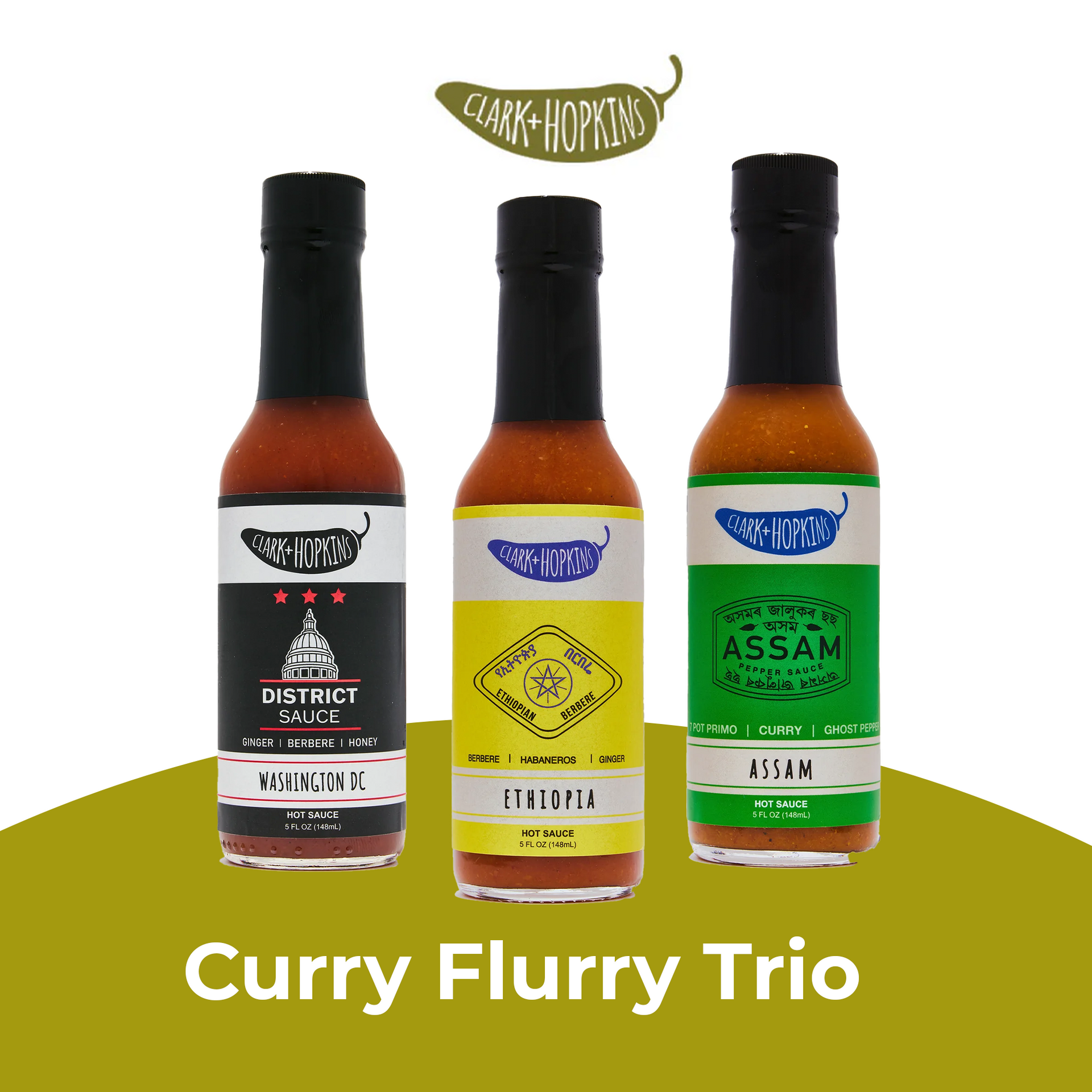 Curry Flurry Trio Hot Sauce – Clark + Hopkins